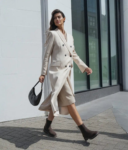 Round-Toe Wool Ankle Boots (Freja)