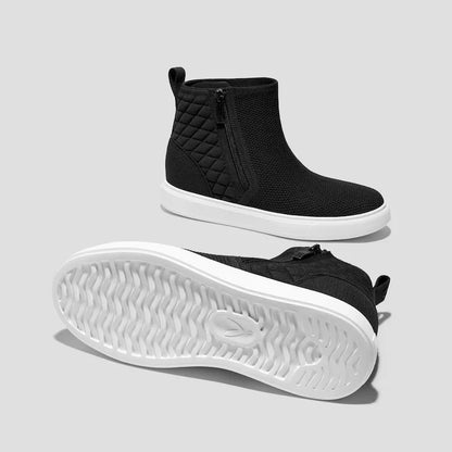 Round-Toe Hidden Wedge Sneakers (Casey)