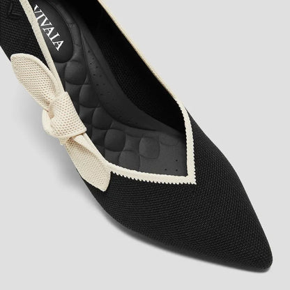 Pointed-Toe Bow Stilettos (Ashley)