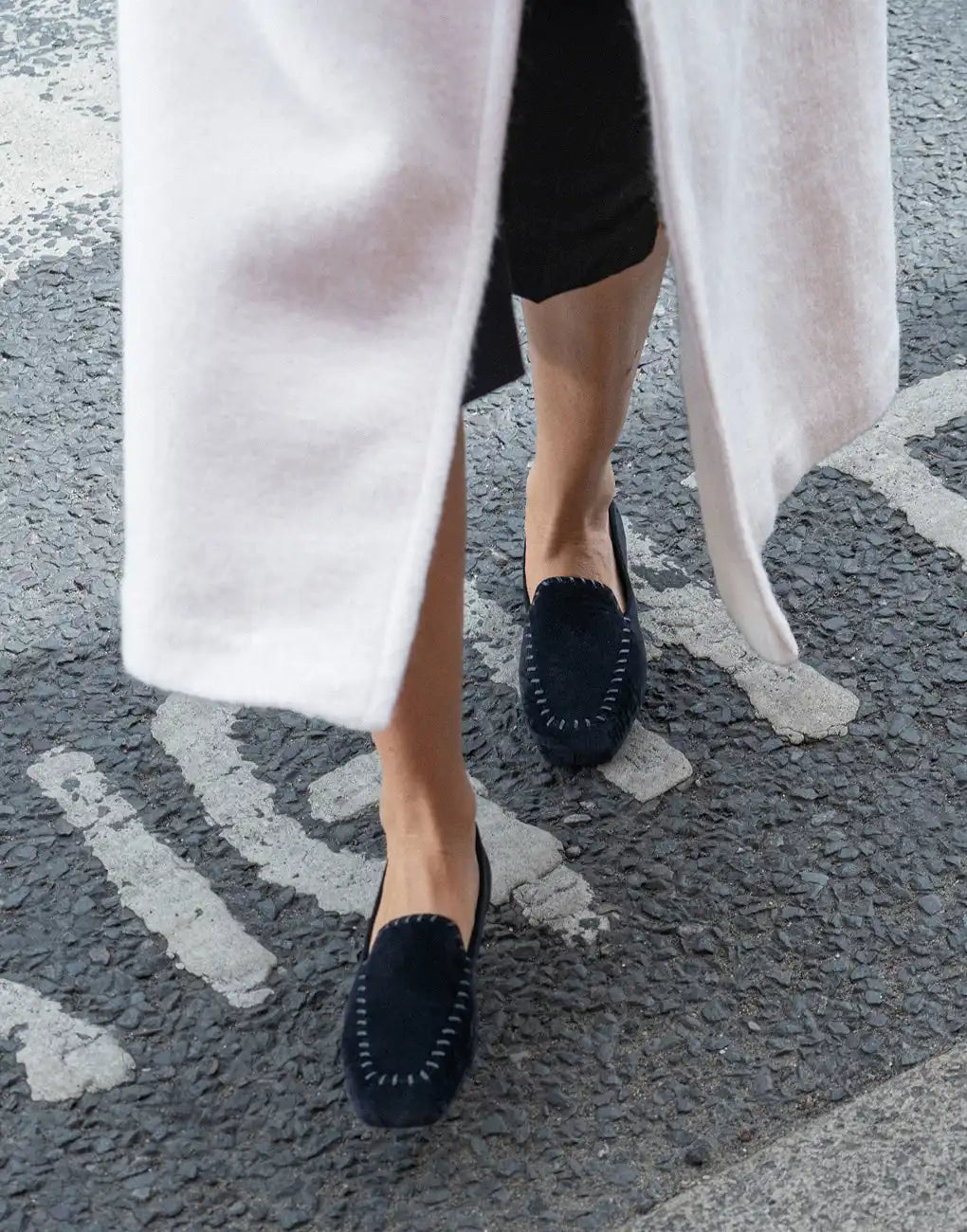Velvet Whipstitched Loafers (Siena)