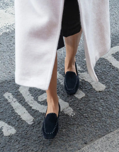 Velvet Whipstitched Loafers (Siena)