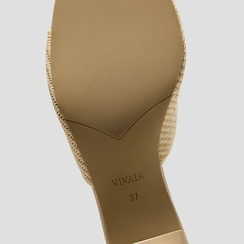 Square-Toe Slide Sandals (Aimee)