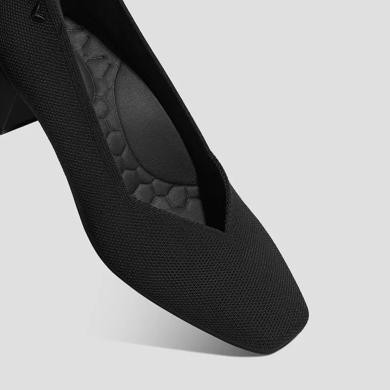 Square-Toe Stress Free Chunky Heels (Megan)