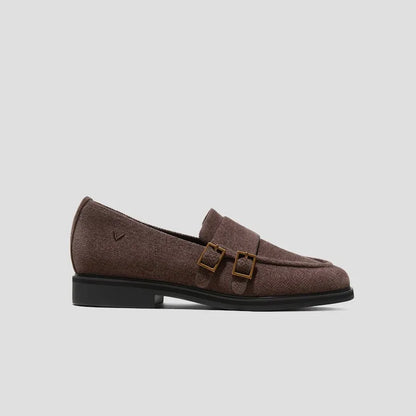 Round-Toe Velvet Penny Loafers (Luciana)