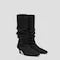 Mini Square-Toe Slouchy Knee-High Kitten Heel Boots (Rumi)