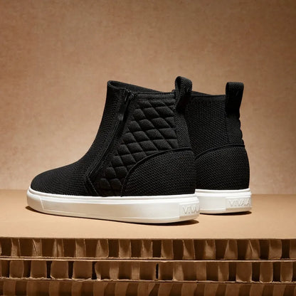 Round-Toe Hidden Wedge Sneakers (Casey)