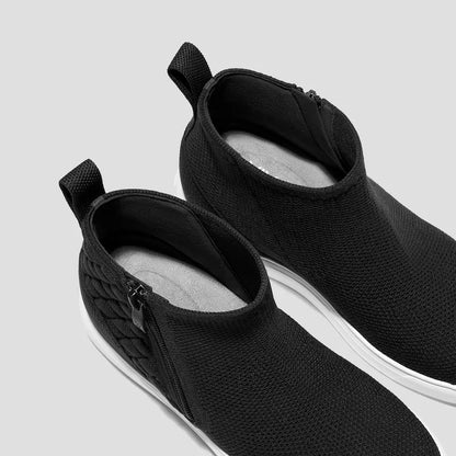 Round-Toe Hidden Wedge Sneakers (Casey)