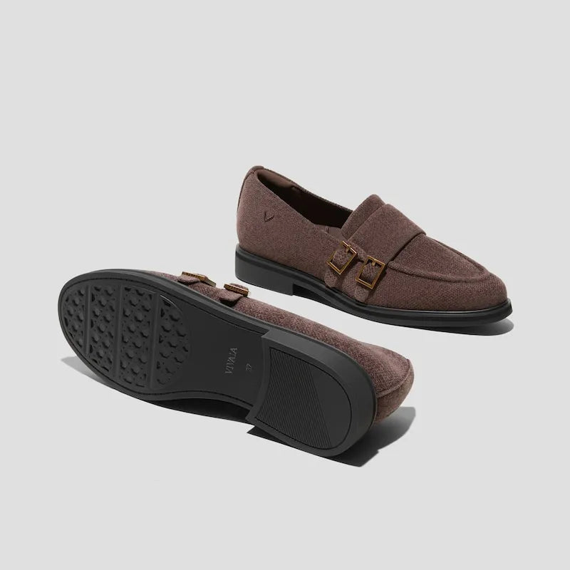 Round-Toe Velvet Penny Loafers (Luciana)