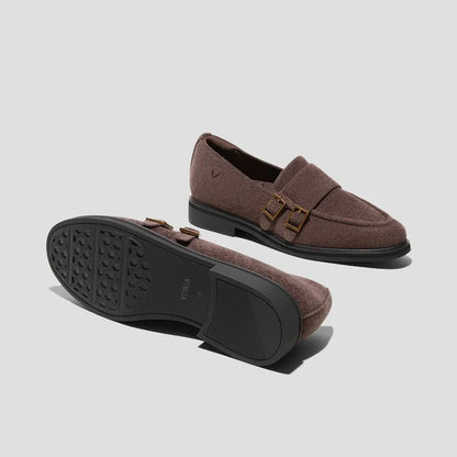 Round-Toe Velvet Penny Loafers (Luciana)