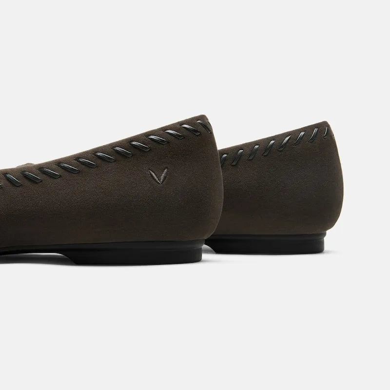 Velvet Whipstitched Flats (Mirit)