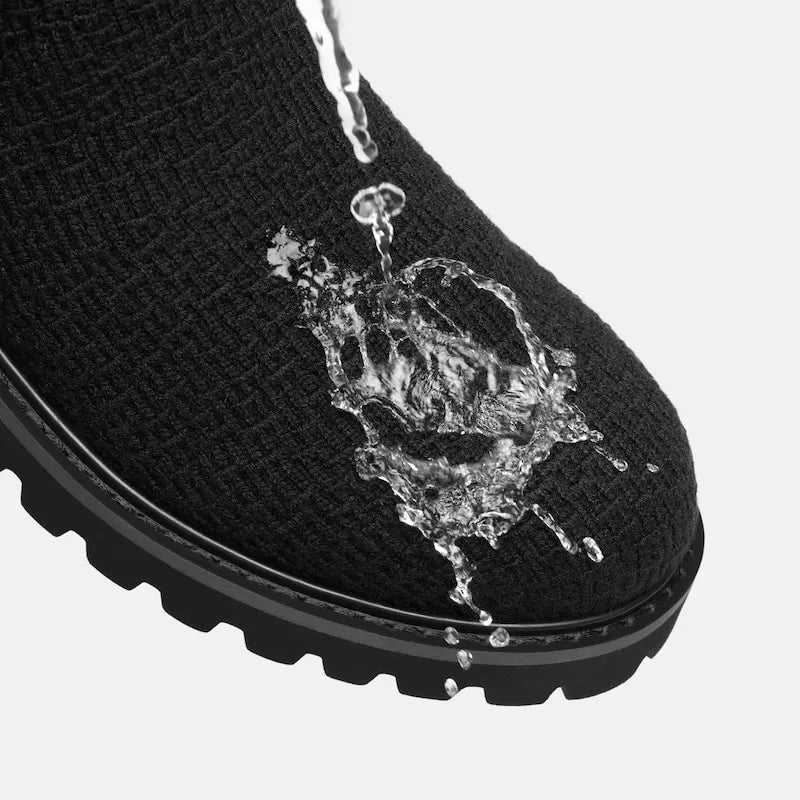 Round-Toe Wool Ankle Boots (Freja)