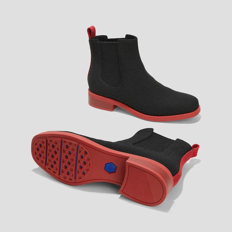 Square-Toe Ankle Chelsea Boots (Clara)