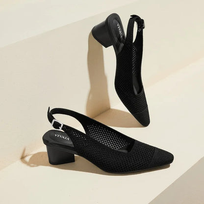 Pointed-Toe Slingback Sandals (Leah Pro)