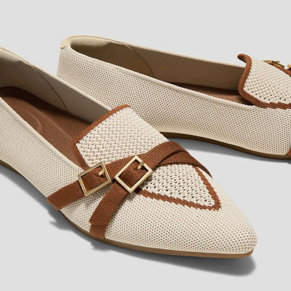Pointed-Toe Aria Crisscross Loafers (Marvis)