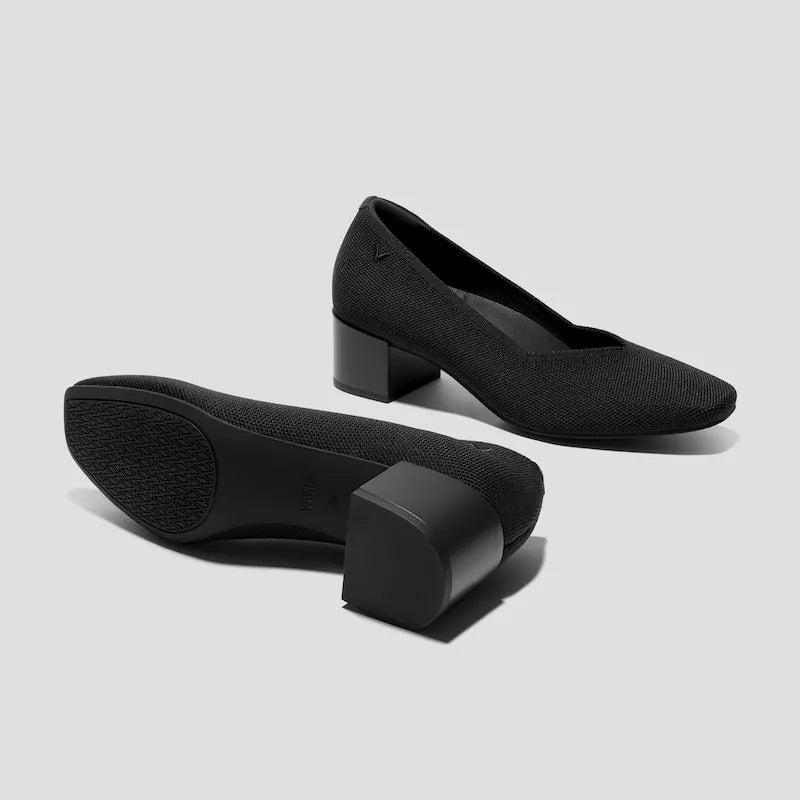 Square-Toe Stress Free Chunky Heels (Megan)