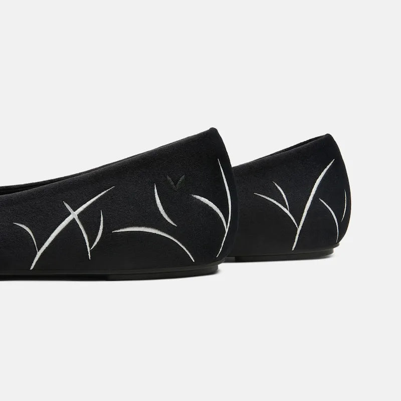 Limited Edition | Mini Square-Toe Velvet Flats (Jazura)
