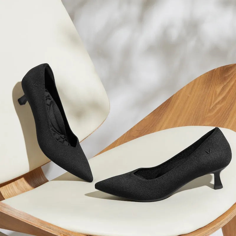 Pointed-Toe Kitten Heels (Scarlett)