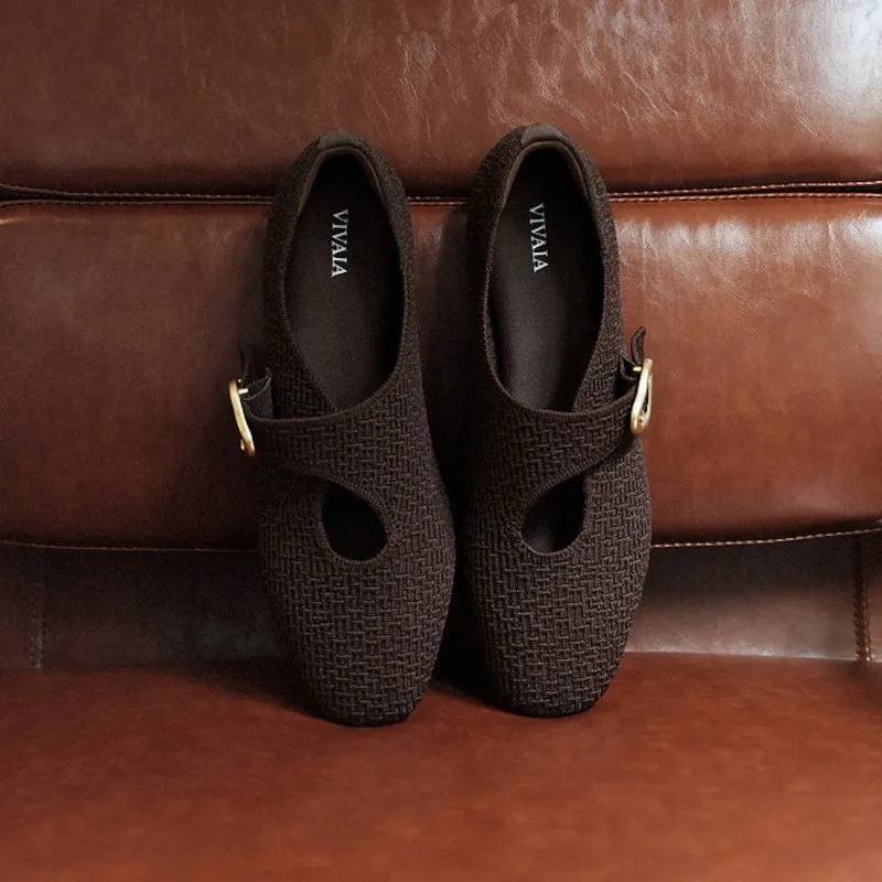Mini Square-Toe Mary-Jane Flats (Jovin)