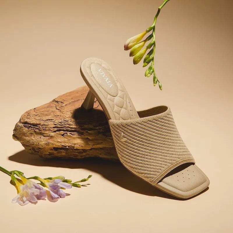 Square-Toe Slide Sandals (Aimee)