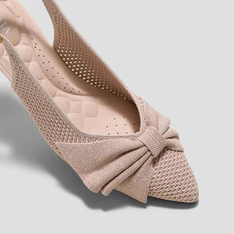 PointEase Bow Slingback Heels (Sanna)