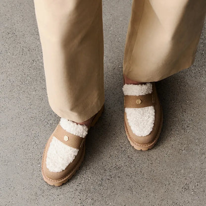 Round-Toe Chunky Heel Loafers (Franata)