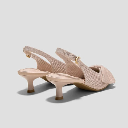 PointEase Bow Slingback Heels (Sanna)