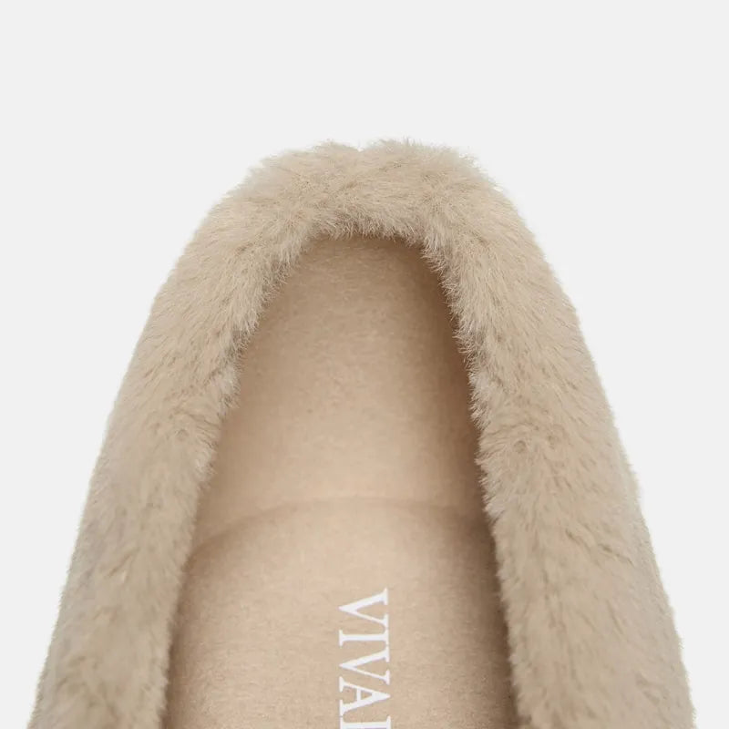 Square-Toe Faux Fur Mary Jane (Moxa)