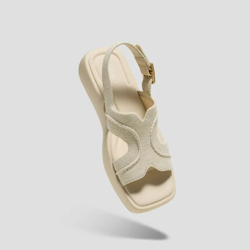 Square-Toe Platform Sandals (Hatty)