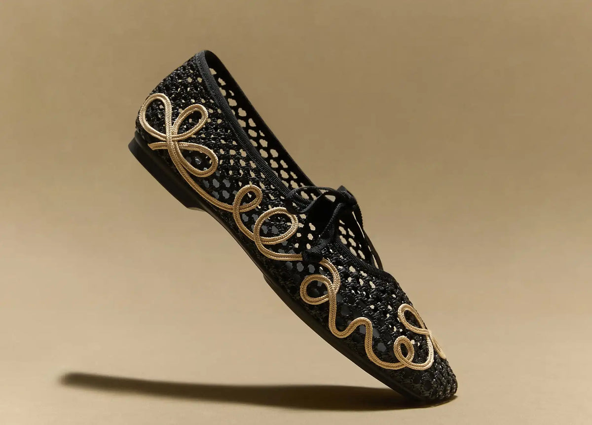 Margot Square-Toe Mesh Flats (Makayla)