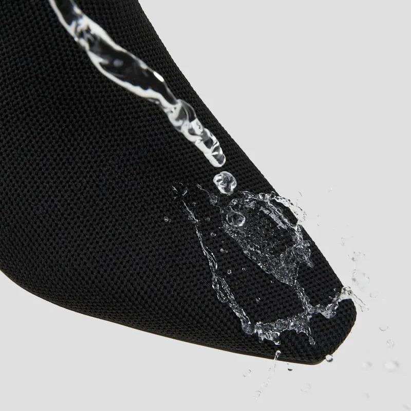 Small Square-Toe Water-Repellent Boots (Theresa)