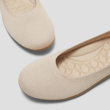 Water-Repellent Round-Toe Walking Flats (Claire Walker)