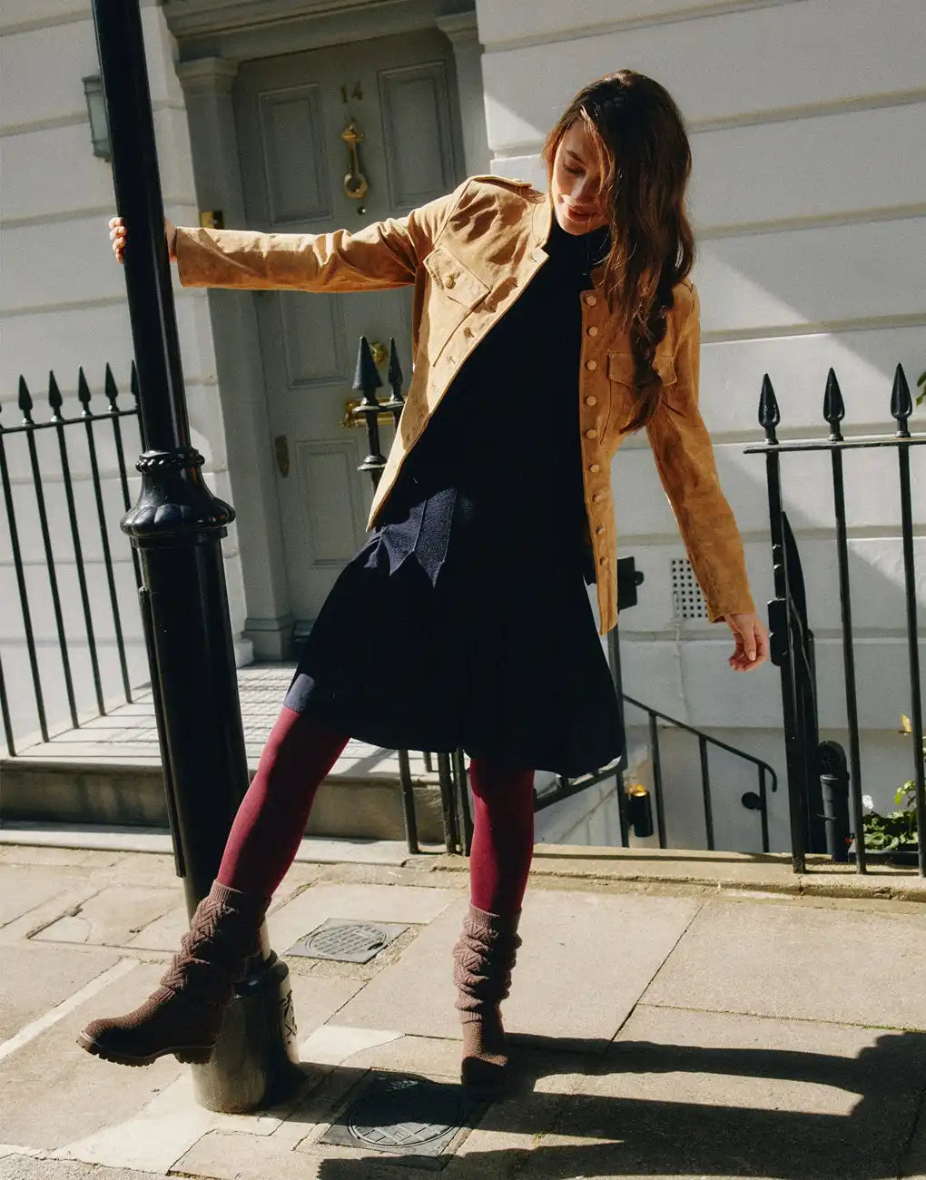 Textured Knit Leg Warmers (Peonie)