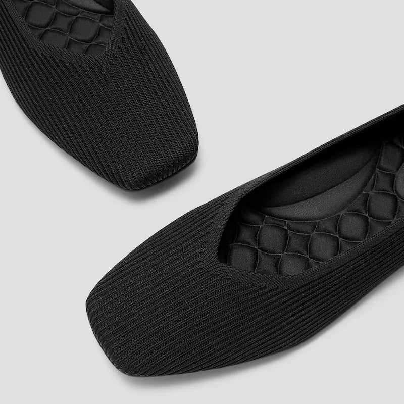 Lightweight Square-Toe V-Cut Flats (Margot Walker)